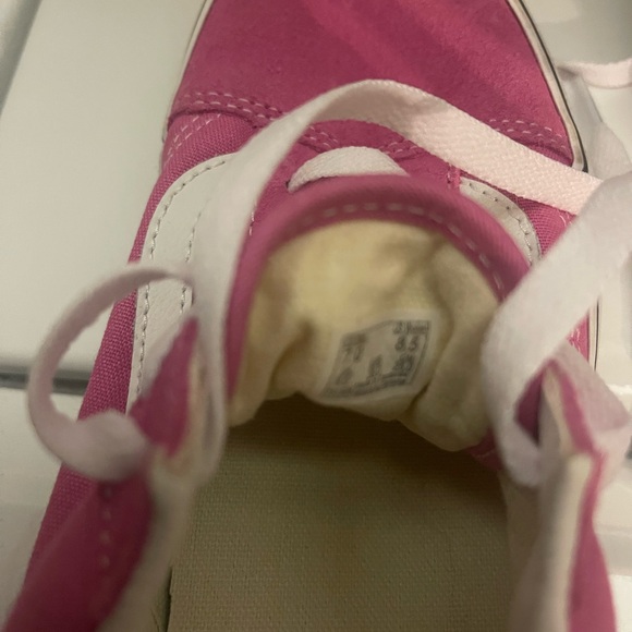 Worn once pink suede Vans sz W8.5 M6.5 - Picture 3 of 3